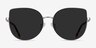 Bless Argenté MétalSoleil de Lunette de vue d'EyeBuyDirect, Vue de Face