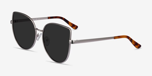 Bless Argenté MétalSoleil de Lunette de vue d'EyeBuyDirect, Vue d'Angle