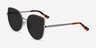 Bless Argenté MétalSoleil de Lunette de vue d'EyeBuyDirect, Vue d'Angle