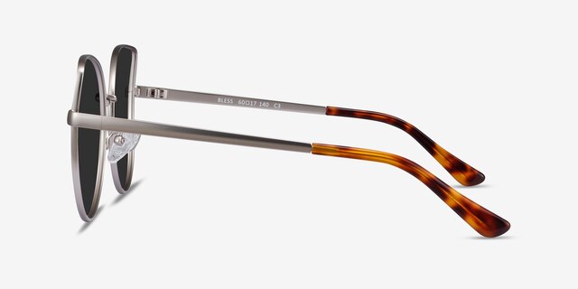 Bless Argenté MétalSoleil de Lunette de vue d'EyeBuyDirect, Vue de Côté