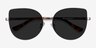 Bless Argenté MétalSoleil de Lunette de vue d'EyeBuyDirect, Vue Rapprochée