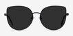 Bless Black MetalSunglass Frames from EyeBuyDirect, Front View