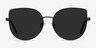 Bless Black MetalSunglass Frames from EyeBuyDirect, Front View