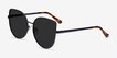 Bless Black MetalSunglass Frames from EyeBuyDirect, Angle View