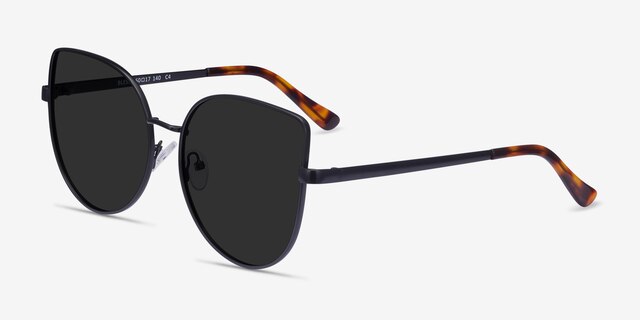 Bless Black MetalSunglass Frames from EyeBuyDirect, Angle View