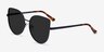 Bless Black MetalSunglass Frames from EyeBuyDirect, Angle View