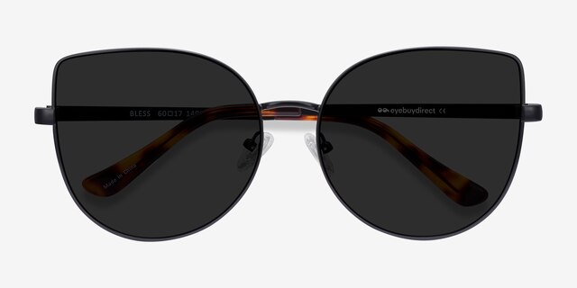 Bless Black MetalSunglass Frames from EyeBuyDirect, Closed View