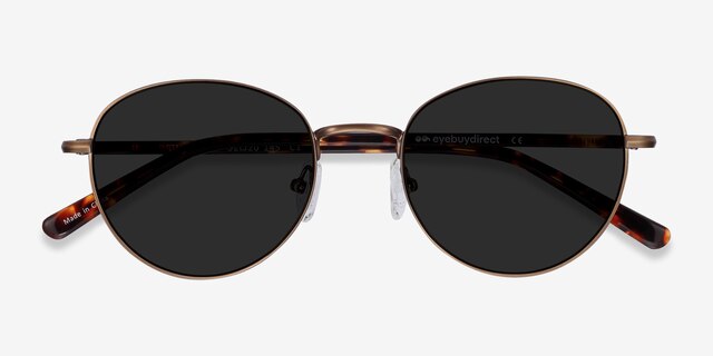 Span Bronze Acetate-metalSunglass Frames from EyeBuyDirect, Closed View