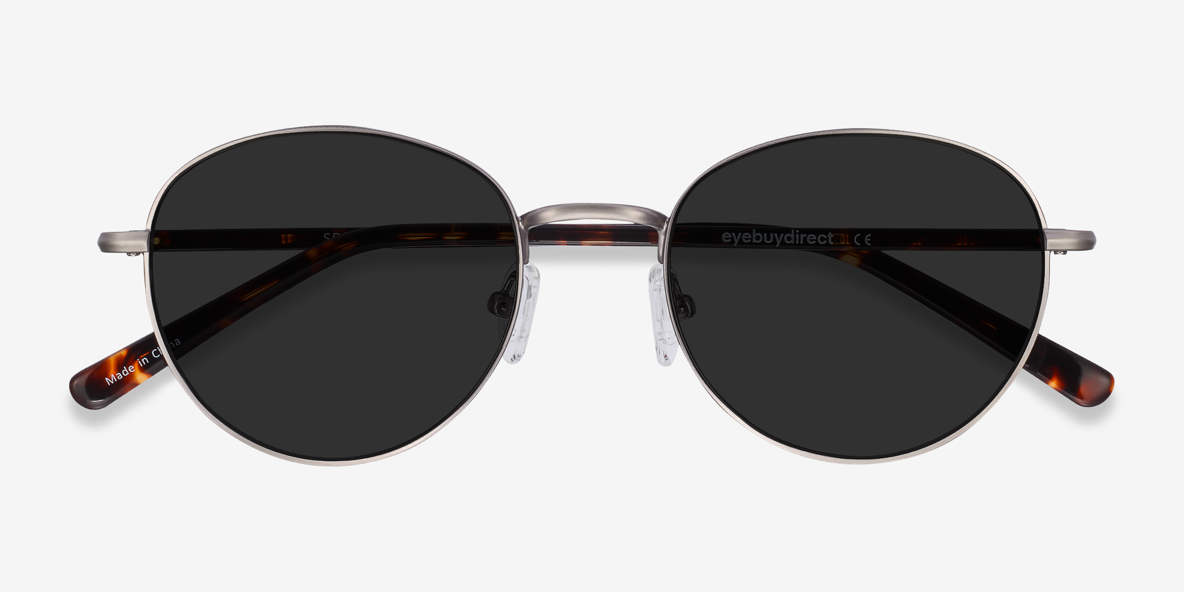 Span - Round Gunmetal Frame Prescription Sunglasses | EyeBuyDirect