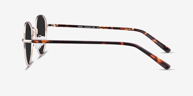 Span Gold Acetate-metalSunglass Frames from EyeBuyDirect, Side View