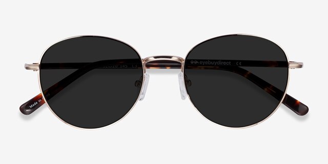 Span Gold Acetate-metalSunglass Frames from EyeBuyDirect, Closed View