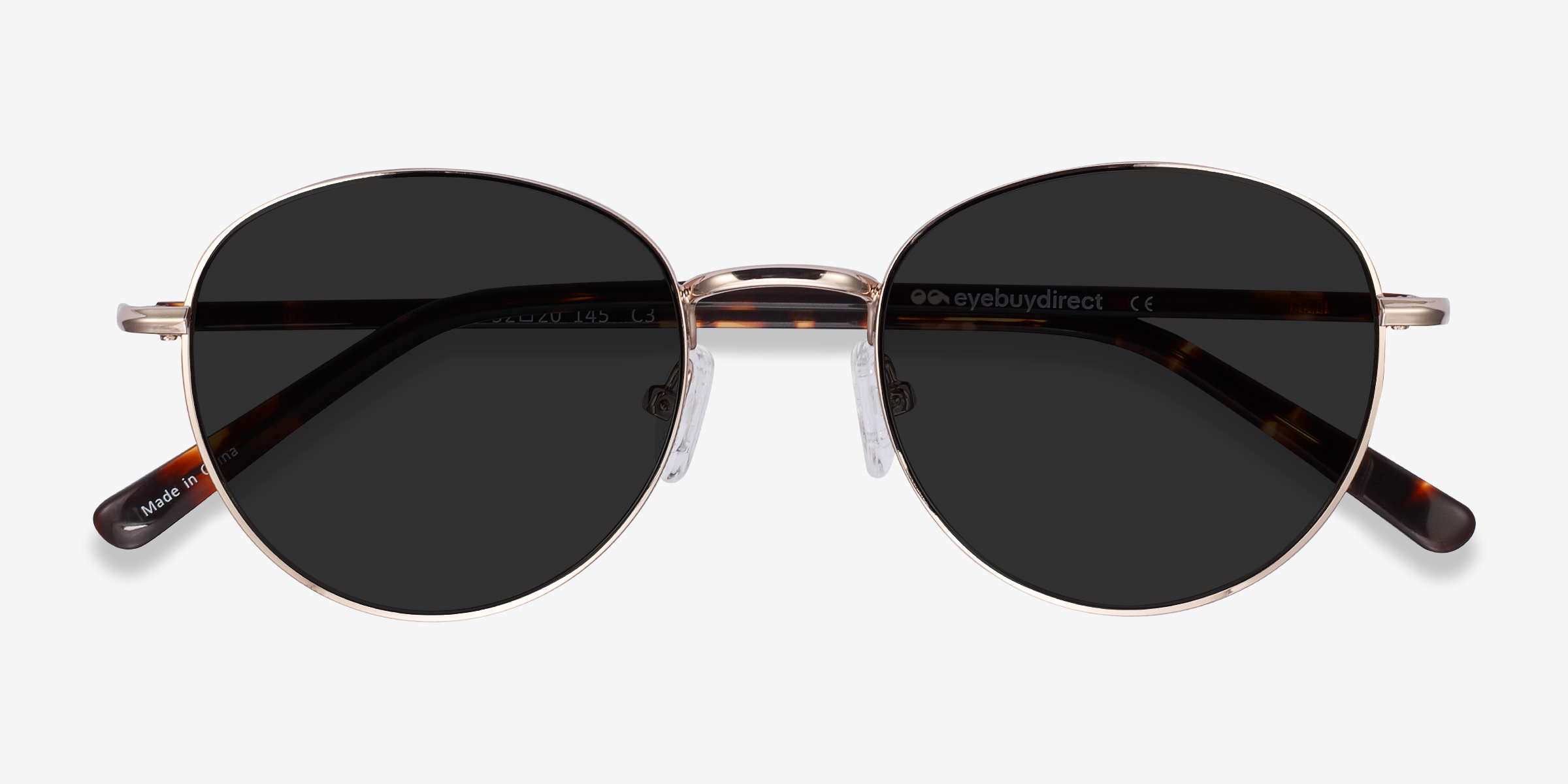 Span - Round Gold Frame Prescription Sunglasses | Eyebuydirect