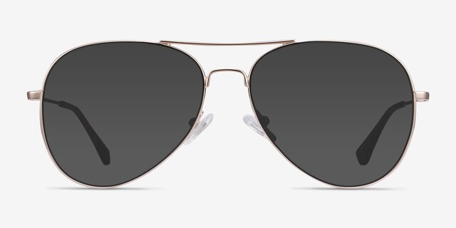 Good Vibrations Gold MetalSunglass Frames from EyeBuyDirect, Front View