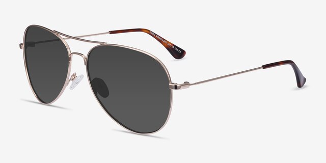 Good Vibrations Gold MetalSunglass Frames from EyeBuyDirect, Angle View