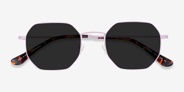Sun Soar Lavender MetalSunglass Frames from EyeBuyDirect, Closed View