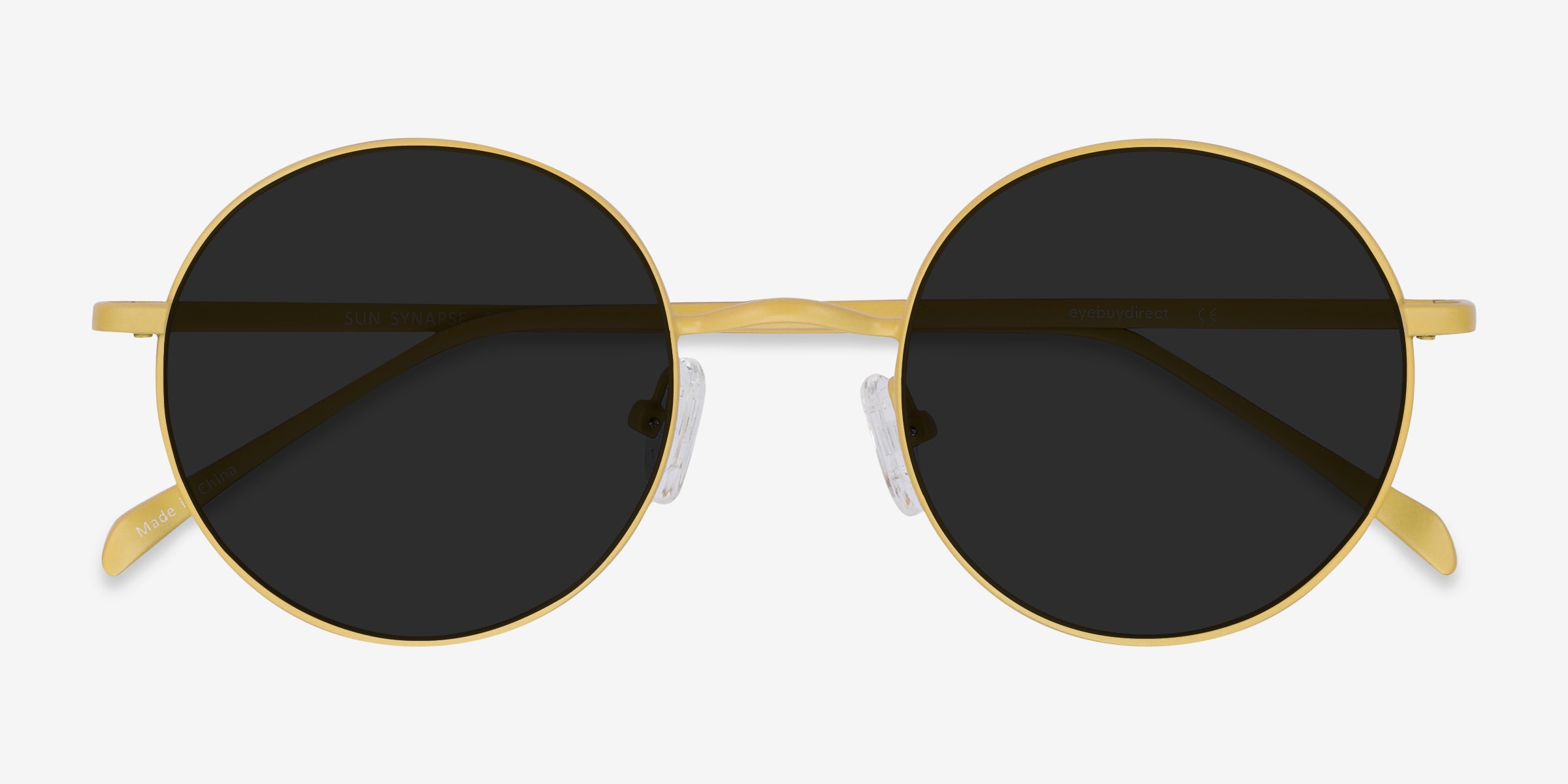 Sun Synapse - Round Yellow Frame Prescription Sunglasses 