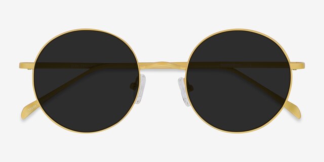 Sun Synapse Jaune MétalSoleil de Lunette de vue d'EyeBuyDirect, Vue Rapprochée