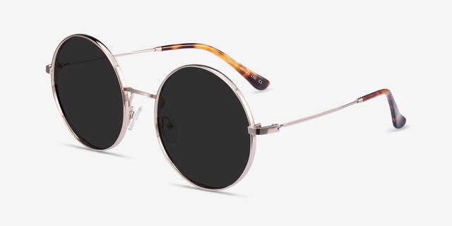 Teavee Gold MetalSunglass Frames from EyeBuyDirect, Angle View