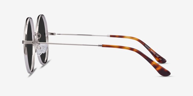 Teavee Silver MetalSunglass Frames from EyeBuyDirect, Side View