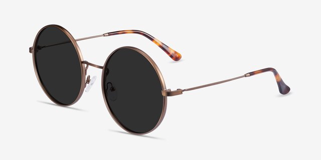 Teavee Bronze MetalSunglass Frames from EyeBuyDirect, Angle View