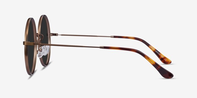 Teavee Bronze MetalSunglass Frames from EyeBuyDirect, Side View