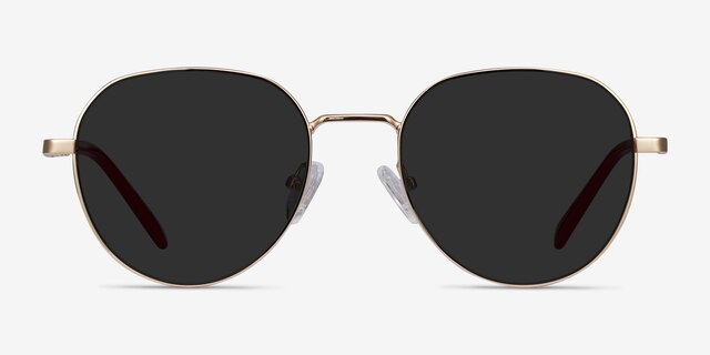Event Gold MetalSunglass Frames from EyeBuyDirect, Front View