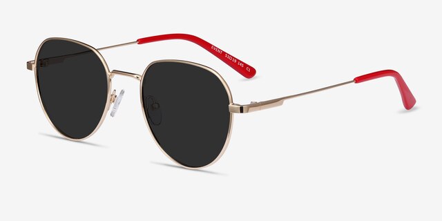 Event Gold MetalSunglass Frames from EyeBuyDirect, Angle View