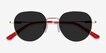 Event Gold MetalSunglass Frames from EyeBuyDirect, Closed View