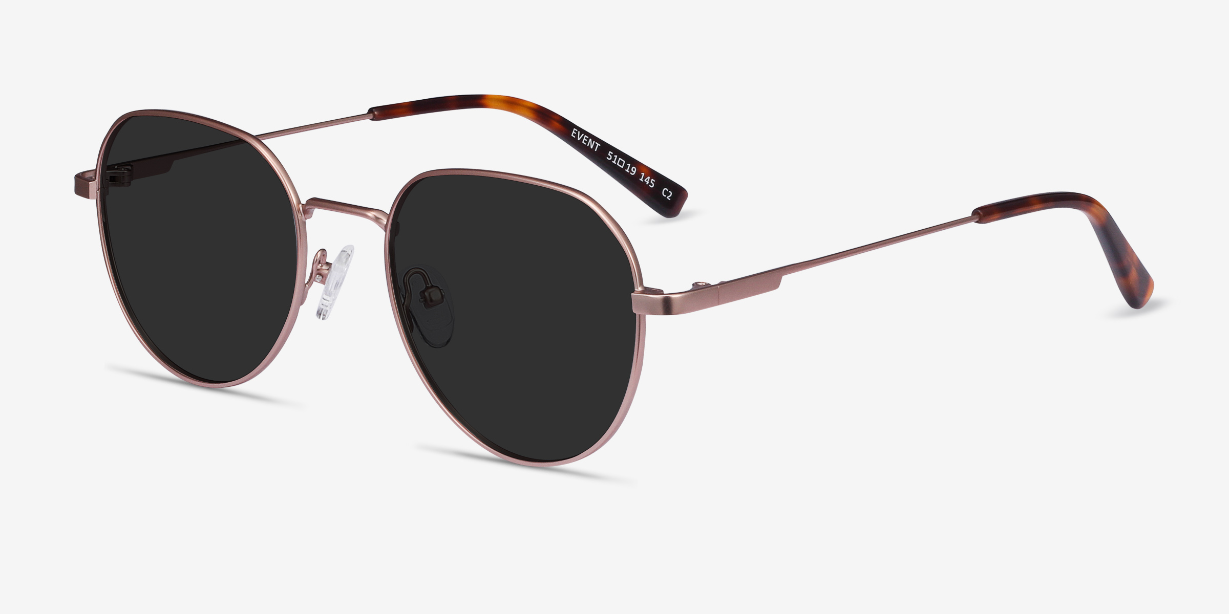 Web Rose Gold Metal Sunglasses