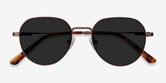 Event Bronze MetalSunglass Frames from EyeBuyDirect, Closed View