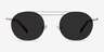 Lito Silver MetalSunglass Frames from EyeBuyDirect, Front View