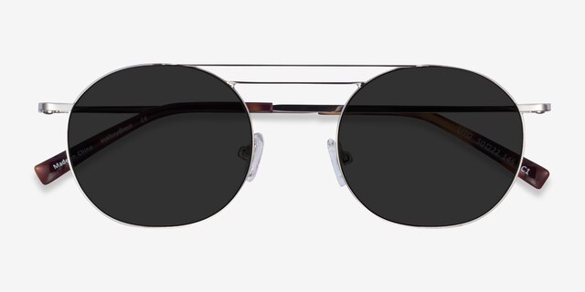 Lito Silver MetalSunglass Frames from EyeBuyDirect, Closed View