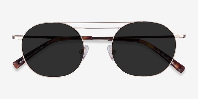Lito Gold MetalSunglass Frames from EyeBuyDirect, Closed View