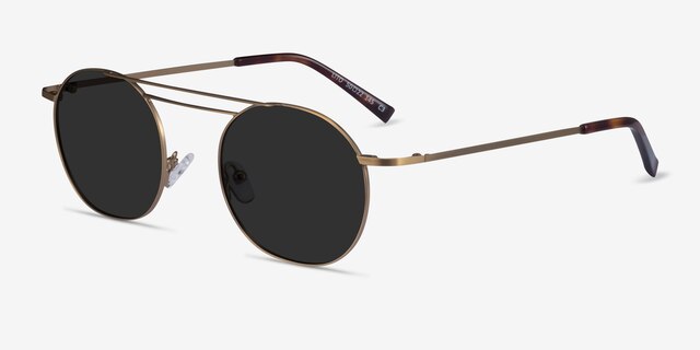 Lito Bronze MetalSunglass Frames from EyeBuyDirect, Angle View