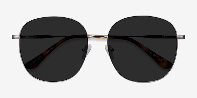 Ellis Silver MetalSunglass Frames from EyeBuyDirect, Closed View