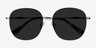 Ellis Silver MetalSunglass Frames from EyeBuyDirect, Closed View