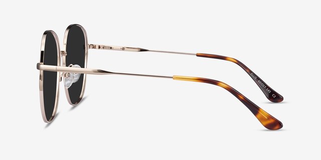 Ellis Gold MetalSunglass Frames from EyeBuyDirect, Side View