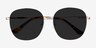Ellis Gold MetalSunglass Frames from EyeBuyDirect, Closed View