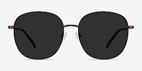 Ellis Bronze Métal Soleil de Lunette de vue d'EyeBuyDirect, Vue de Face