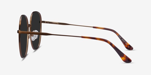 Ellis Bronze MetalSunglass Frames from EyeBuyDirect, Side View