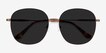 Ellis Bronze MetalSunglass Frames from EyeBuyDirect, Closed View