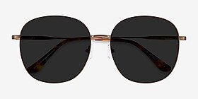 Ellis Bronze Métal Soleil de Lunette de vue d'EyeBuyDirect, Vue Rapprochée