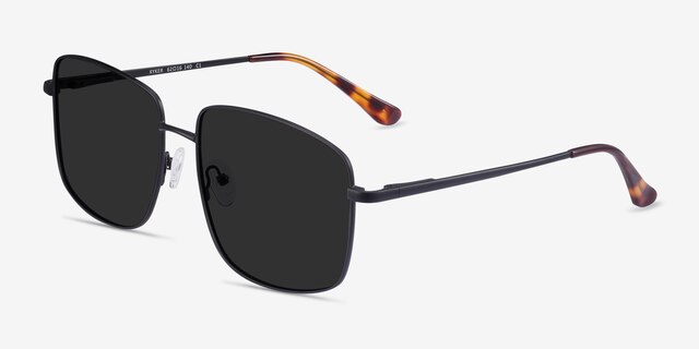 Ryker Black MetalSunglass Frames from EyeBuyDirect, Angle View