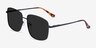 Ryker Black MetalSunglass Frames from EyeBuyDirect, Angle View