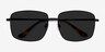 Ryker Black MetalSunglass Frames from EyeBuyDirect, Closed View