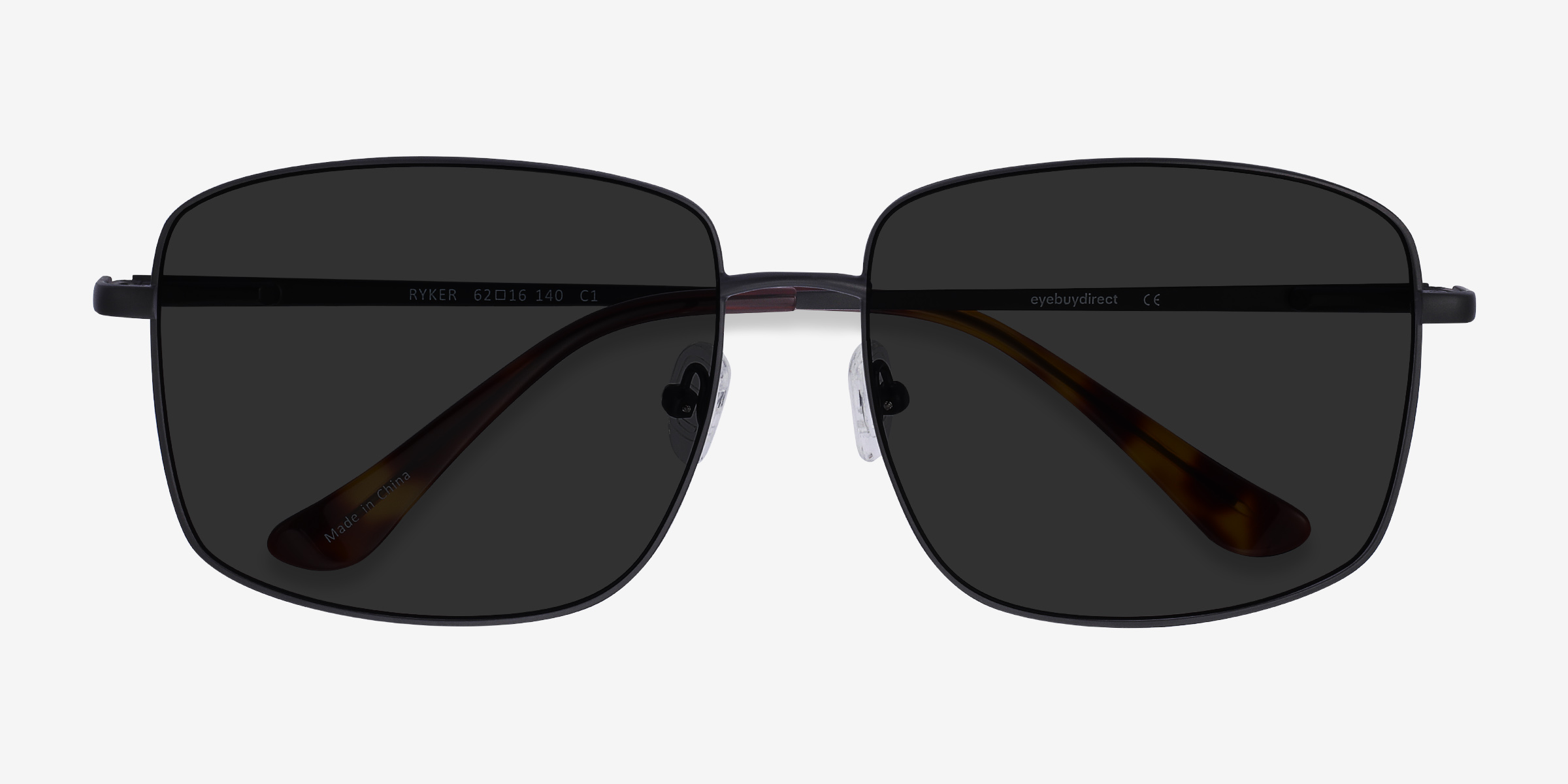 Ryker - Square Black Frame Sunglasses For Men | Eyebuydirect Canada