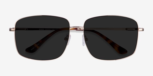 Ryker Gold MetalSunglass Frames from EyeBuyDirect, Closed View
