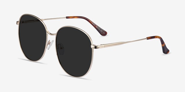Sage Gold MetalSunglass Frames from EyeBuyDirect, Angle View