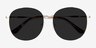 Sage Gold MetalSunglass Frames from EyeBuyDirect, Closed View