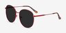 Sage Red MetalSunglass Frames from EyeBuyDirect, Angle View